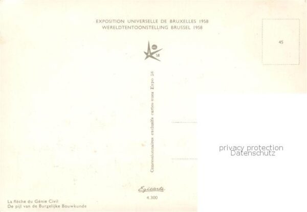 Exposition Universelle Bruxelles 1958 La freche du Genie Civil – Bild 2