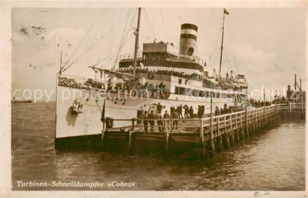 Dampfer Oceanliner Cobra Turbinen-Schnelldampfer