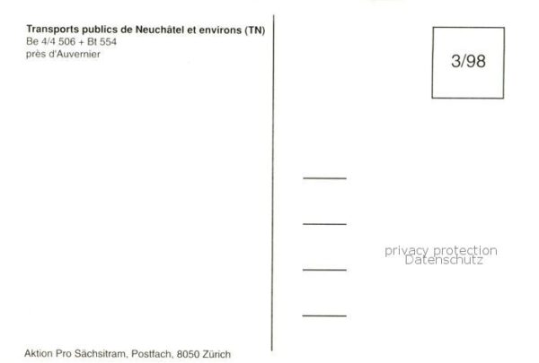 Eisenbahn Railway Chemin de Fer Transports publics de Neuchatel et environs TN B – Bild 2