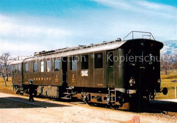 Eisenbahn Railway Chemin de Fer Ancienne ligne Nyon Crassier Automatrice diesel