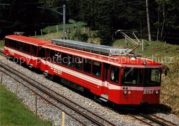 Eisenbahn Railway Chemin de Fer Vitznau Rigi Bahn VRB Zahnradtriebwagen Bhe 4/4