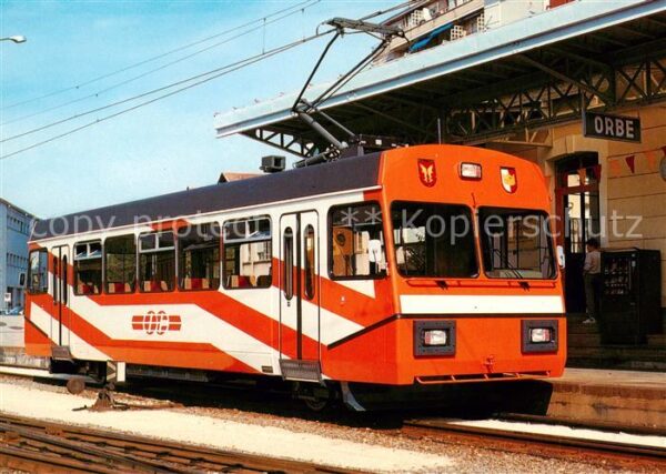 Eisenbahn Railway Chemin de Fer Chemin de fer Orbe Chavornay OC Elektrischer Tri