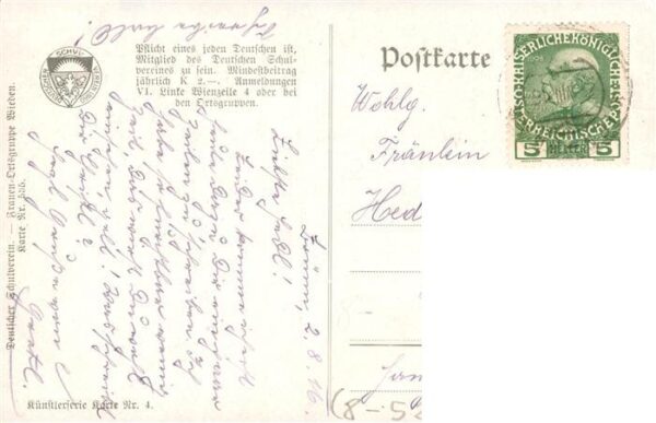Schulverein Deutscher Nr. Nr. 4 Blumen Lito – Bild 2