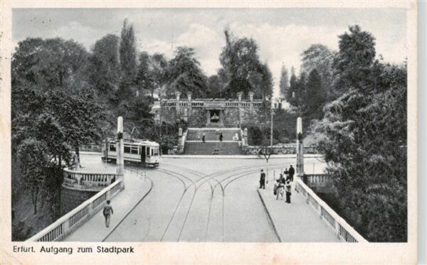 Strassenbahn Tramway-- Erfurt Stadtpark