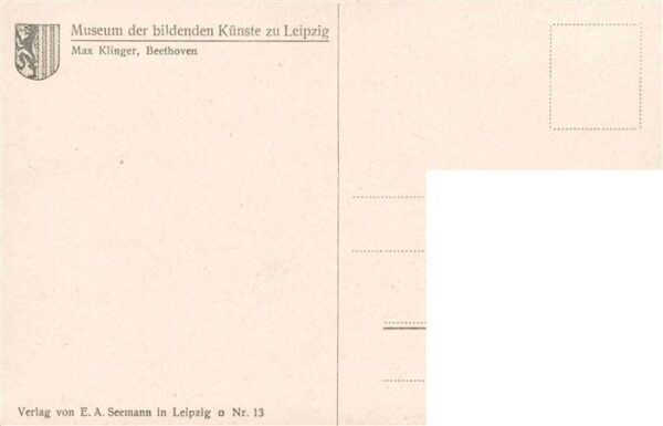 Kuenstlerkarte Max Klinger Beethoven – Bild 2