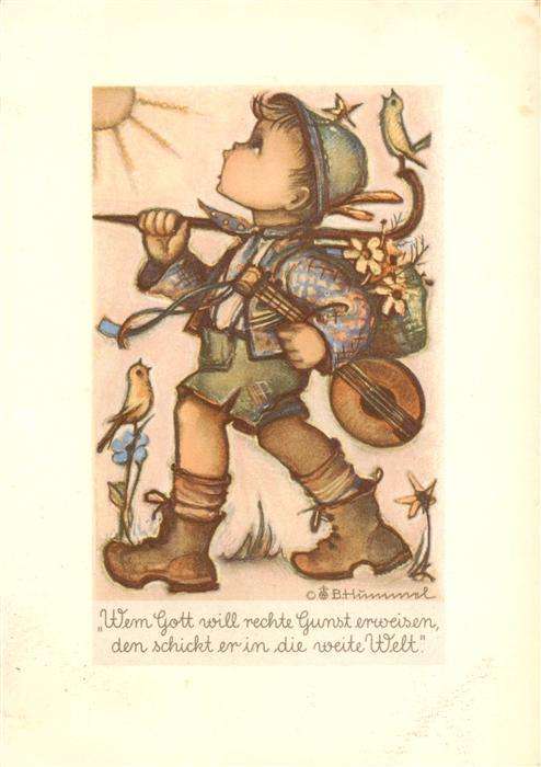 Hummel Kuenstler-AK-Nr. 4512 Wem Gott will rechte kunst erweisen