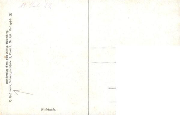Hoffmann Heinrich Kuenstlerkarte Kindtaufe – Bild 2