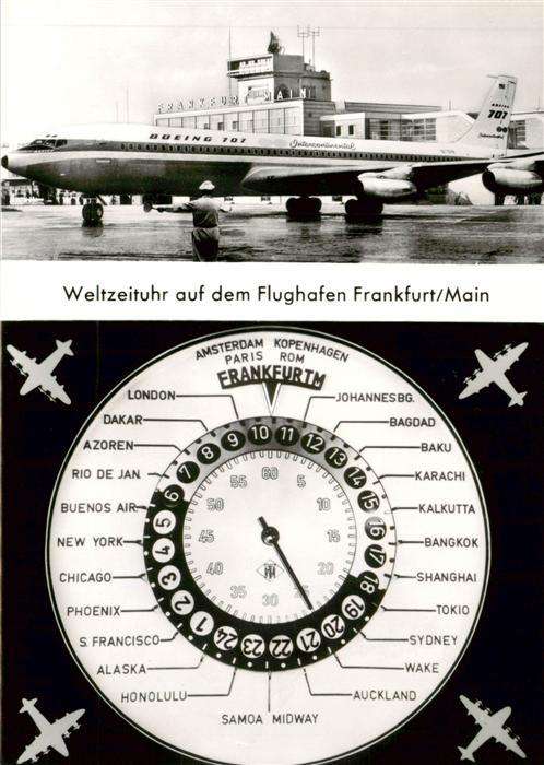 Flughafen Airport Aeroporto Frankfurt Main Weltzeituhr