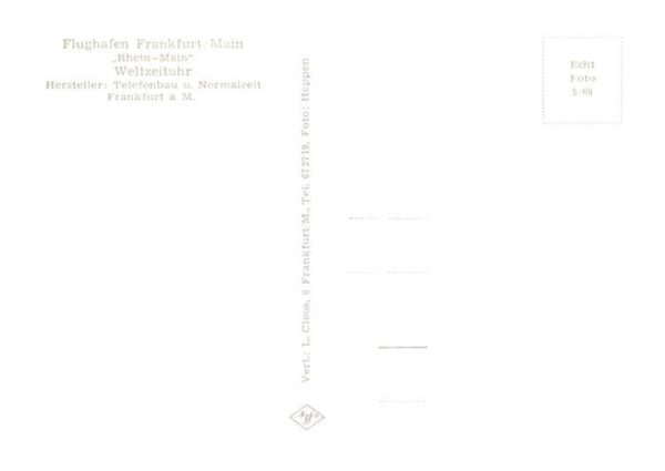 Flughafen Airport Aeroporto Frankfurt Main Weltzeituhr – Bild 2