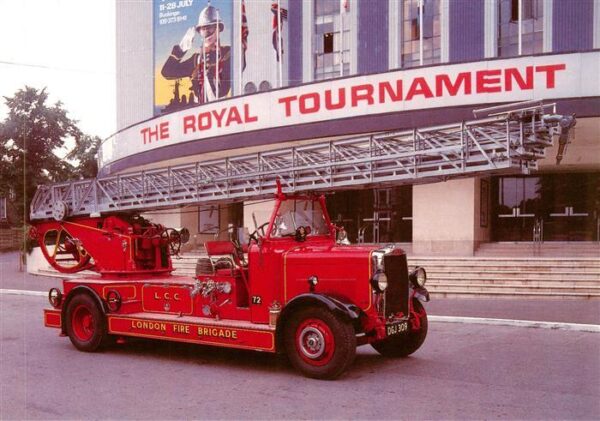 Feuerwehr Fire-Brigade Pompiers Bomberos Leyland Open Turntable Ladder Pump