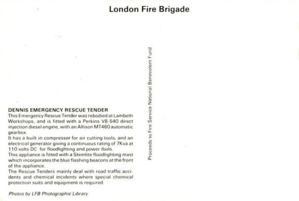 Feuerwehr Fire-Brigade Pompiers Bomberos Dennis Emergency Rescue Tender Alison M – Bild 2