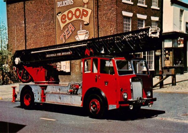 Feuerwehr Fire-Brigade Pompiers Bomberos Dennis-Metz Turntable-Ladder PDK 717