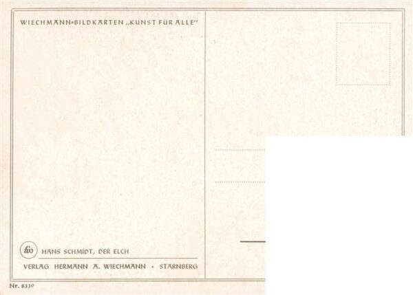 Kuenstlerkarte Hans Schmidt Der Elch – Bild 2
