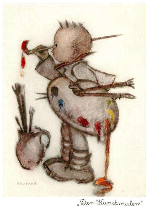 Hummel Kuenstler-AK-Nr. Nr.5671 Der Kunstmaler