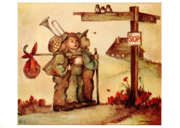 Hummel Kuenstler-AK-Nr. Nr.5551 Stop Wanderer