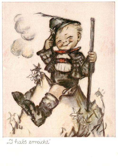 Hummel Kuenstler-AK-Nr. Nr.5614 Ich habs erreicht