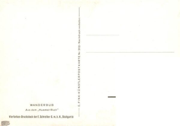Hummel Kuenstler-AK-Nr. Wanderbub aus Hummel Buch – Bild 2