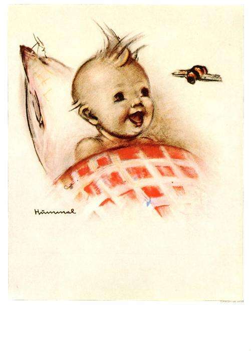 Hummel Kuenstler-AK-Nr. Nr. 5217 Josef Mueller Baby Hummel