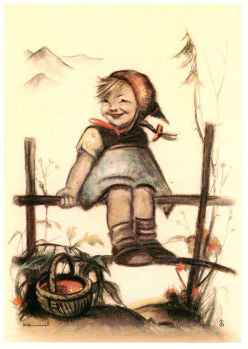 Hummel Kuenstler-AK-Nr. Nr. 5195 Der Mutter Liebster