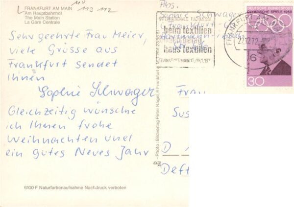 Strassenbahn Tramway-- Frankfurt am Main Hauptbahnhof – Bild 2