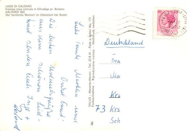 Kalterer See Suedtirol Weinort im ueberetsch Seepartie – Bild 2