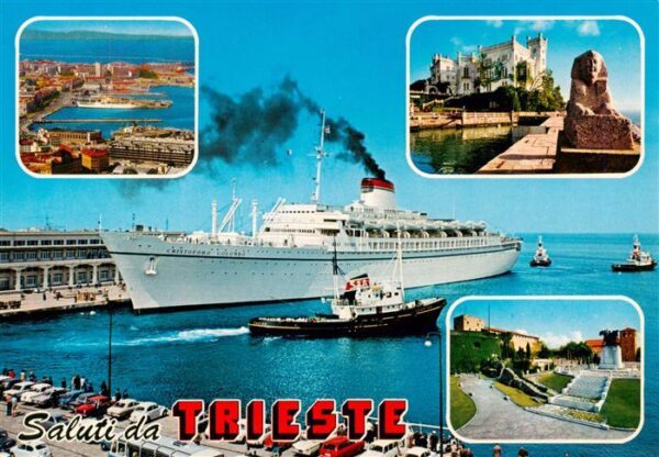 Trieste Triest IT Teilansichten Schloss Hafen Kreuzfahrtschiff