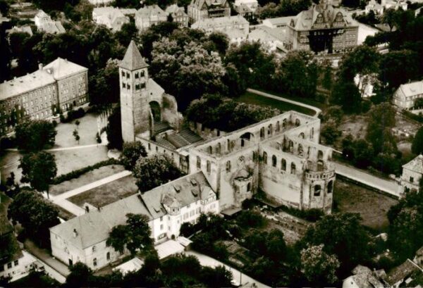 Bad Hersfeld Ruine der Stiftskirche Fliegeraufnahme