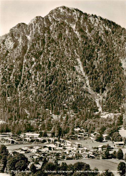 Schoenau Berchtesgaden Artenreitsiedlung mit Gruenstein