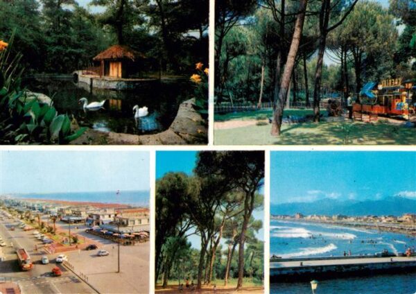 Viareggio Toscana IT Teilansichten Kuestenpanorama Strand Schwanenteich Touriste