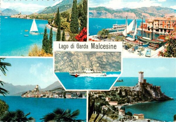 Malcesine Lago di Garda Teilansichten Hafen