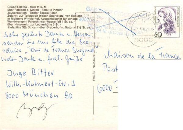 Giggelberg Meran Merano IT Jausenstation Fernsicht Alpen – Bild 2