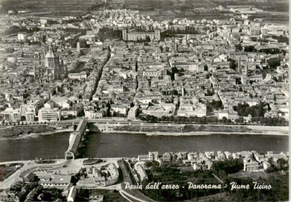 Pavia Lombardia IT Panorama Fiume Ticino veduta aerea