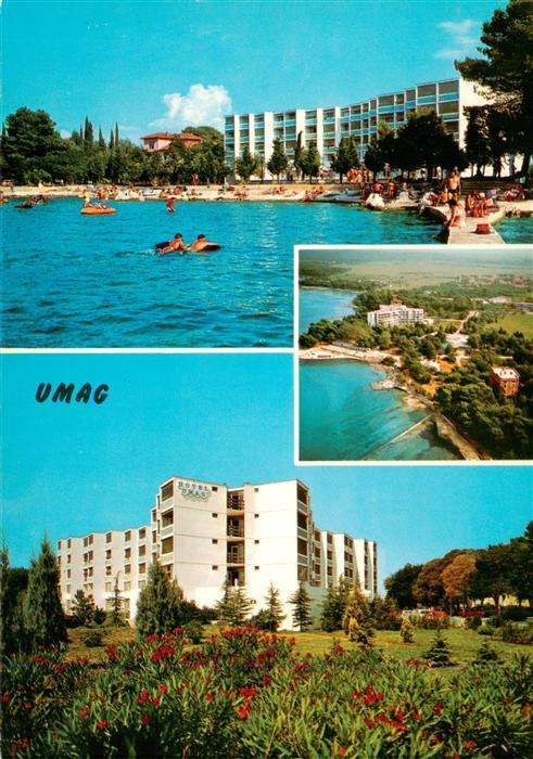 Umag Umago Istrien Strandpartie Hotel Umag Fliegeraufnahme
