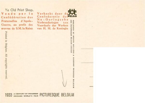 Belgium Belgie Belgien Ye Old Print Shop – Bild 2