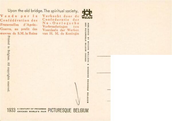 Belgium Belgie Belgien Upon the old bridge The spiritual society – Bild 2
