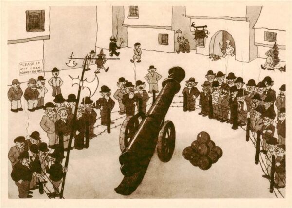 Belgium Belgie Belgien They admire the old gun