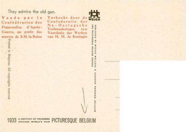 Belgium Belgie Belgien They admire the old gun – Bild 2
