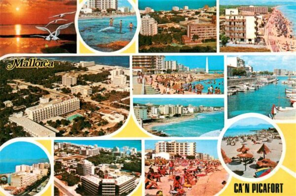 Can Picafort Mallorca ES Teilansichten Strandpartien Fliegeraufnahmen
