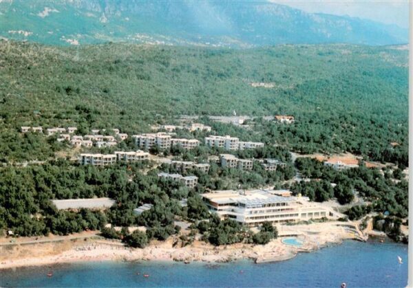 Novi Vindolski Krk Otok Croatia Turisticno naselje Zagori Fliegeraufnahme