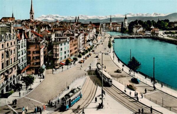 Strassenbahn Tramway-- Zuerich Limmatquai