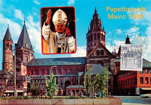 Papst Pope Pape Papstbesuch Mainz Dom 41980