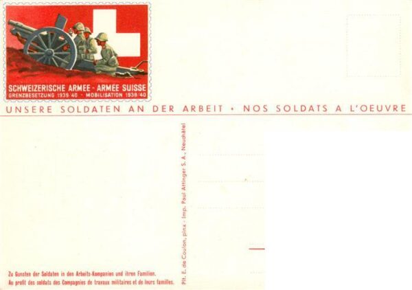 Militaria Schweiz Unsere Soldaten an der Arbeit – Bild 2