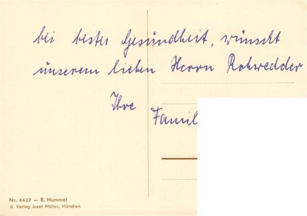 Hummel Kuenstler-AK-Nr. Nr. 4427 Josef Mueller Und vieleviele Jahre noch – Bild 2