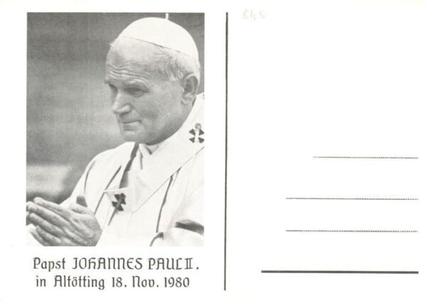Papst Pope Pape Johannes Paul 2 Altoetting