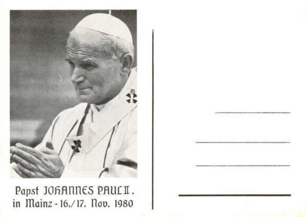 Papst Pope Pape Johannes Paul 2 in Mainz