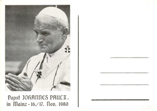 Papst Pope Pape Johannes Paul 2 in Mainz