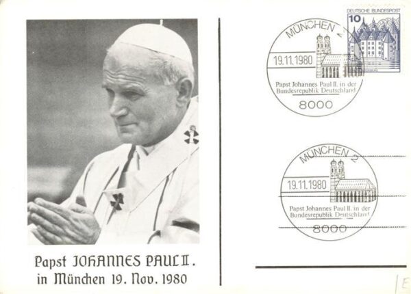 Papst Pope Pape Johannes Paul 2 in Muenchen