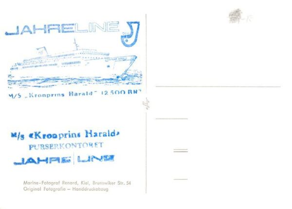 Faehre Ferry Bac Traghetto-- Jahreline M/S Kronprins  Harald 12500BH – Bild 2