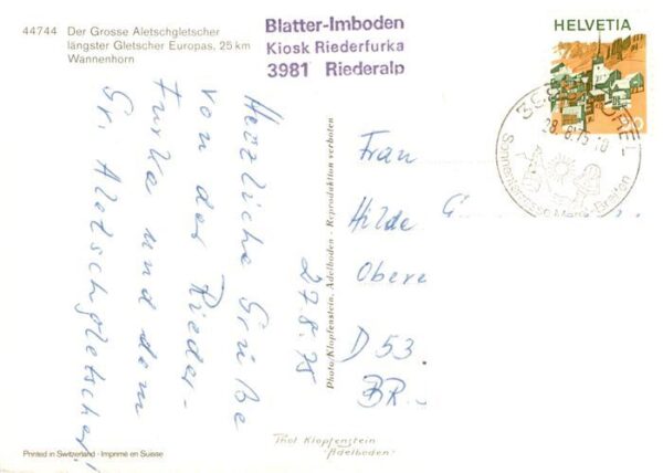 Gletscher Aletschgletscher Wannenhorn – Bild 2