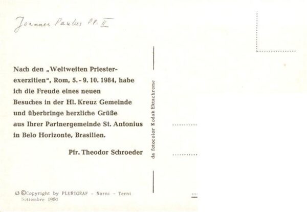 Papst Pope Pape Johannes Paulus 2 Rom – Bild 2